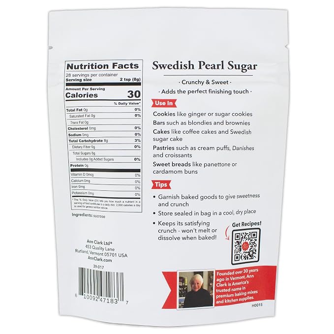 Ann Clark Swedish Pearl Sugar, 8 oz. (2 Pack)
