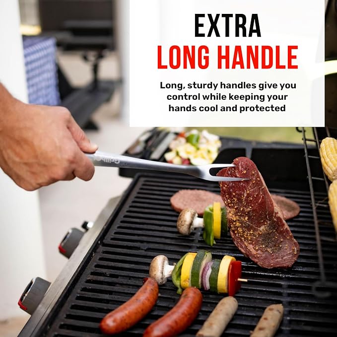 Grillbot Grill Silicone Basting Brush for Grilling and Cooking, Stainless Steel Long Handle with Heat-Resistant Silicone Bristles, Pastry Brush for Baking, Dishwasher Safe BBQ Basting Brush for Grill