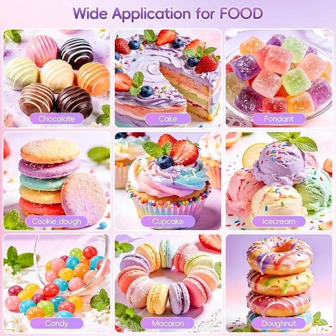 Oil Based Food Coloring for Chocolate - 20ml X10 Colors Edible Food Dye for Sugar Candy Melts Oil Frosting Icing Dye for Backing Cookies Fondant Food Color for Cake Decorating - 0.7 Fl. Oz/Bottles