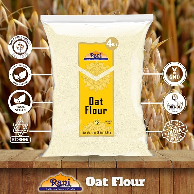 Rani Oat Flour 64oz (4lbs) 1.81kg ~ All Natural | Gluten Free | NON-GMO | Kosher | Vegan | Product of USA