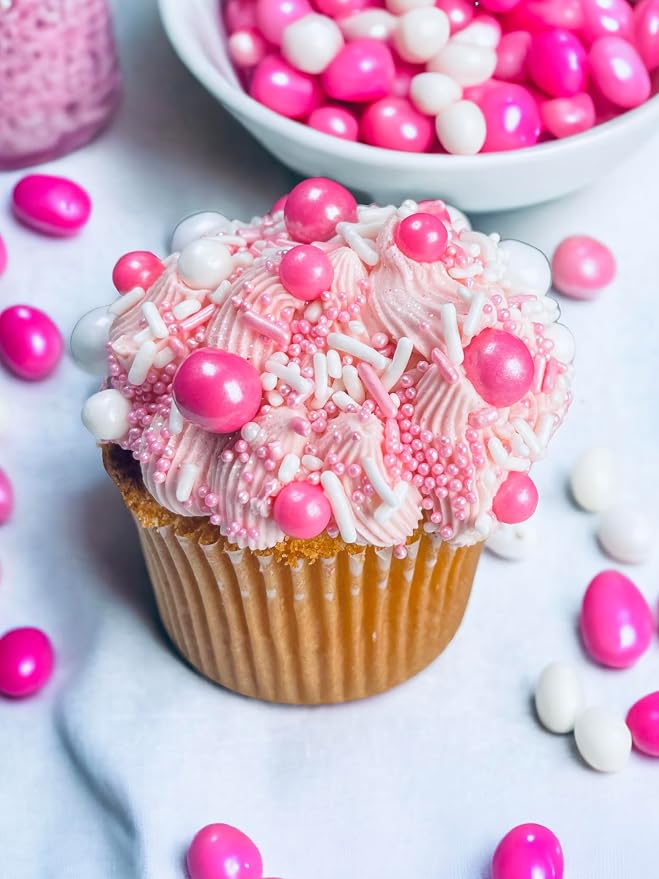 UNICORN BLEND BABY GIRL -Gluten-free,Egg Free,Nuts Free,Kosher,Sprinkle Medley Mix,For Baking,Decorating,Cookies,Cupcakes,Cakes,Topping,Jimmies,Large,Bulk Candy,Sugar Shapes