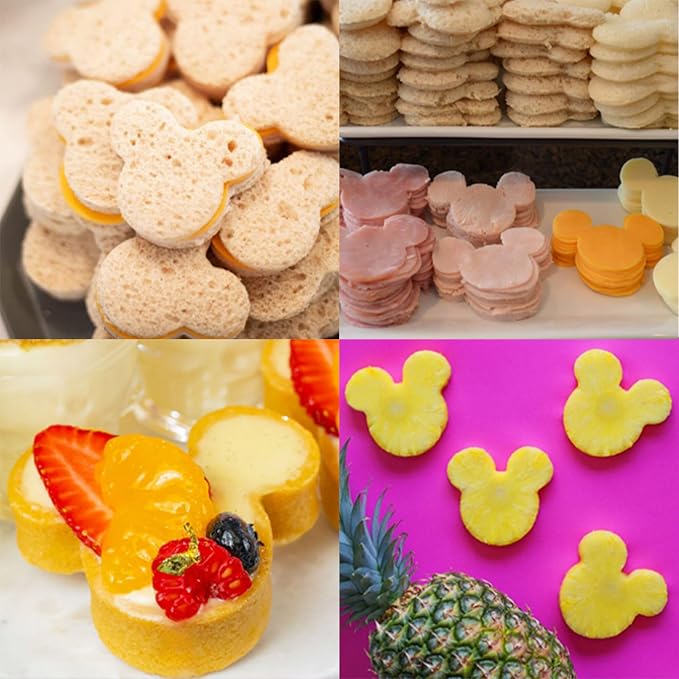 Mouse Cookie Cutter Sandwich Cutters Mickey Cutters for Kids DIY Lunchbox Bento Box Fruit Cutters Vegetable Cutters for Children Boys Girls, Pack of 8 (Cartoon Cookie Cutters Set)