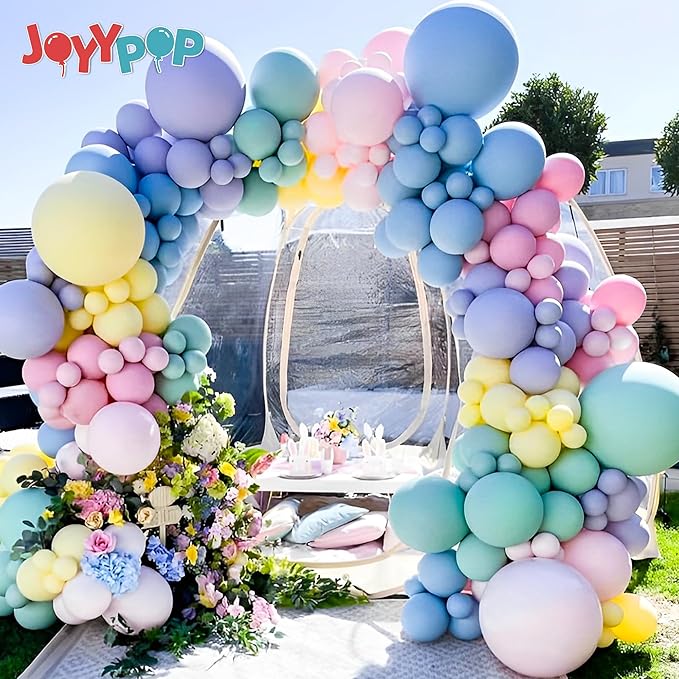 JOYYPOP Balloon Arch Kit, 10ft Wide & 9ft Tall Adjustable Balloon Arch Stand with Base Frame Garden Arbors for Graduation Wedding Birthday Baby Shower Party Supplies Decoration with 2 Handheld Pumps