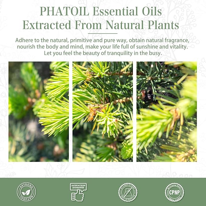 Cedarwood Essential Oil, 1.01Fl.Oz (30ML) PHATOIL Pure Essential Oil Singles for Aromatherapy Diffusers, Humidifiers, Great for DIY Candle and Soap Making, Gift for Friend