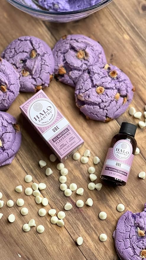Natural UBE Flavoring Extract by HALO PANTRY (2oz bottle) | Colorless/Clear, Dye-Free, Sugar-Free, Gluten-Free, NO Sweeteners, NO Calories | Perfect for customizing ANY baking, candy, dessert or drink recipes (Ube)