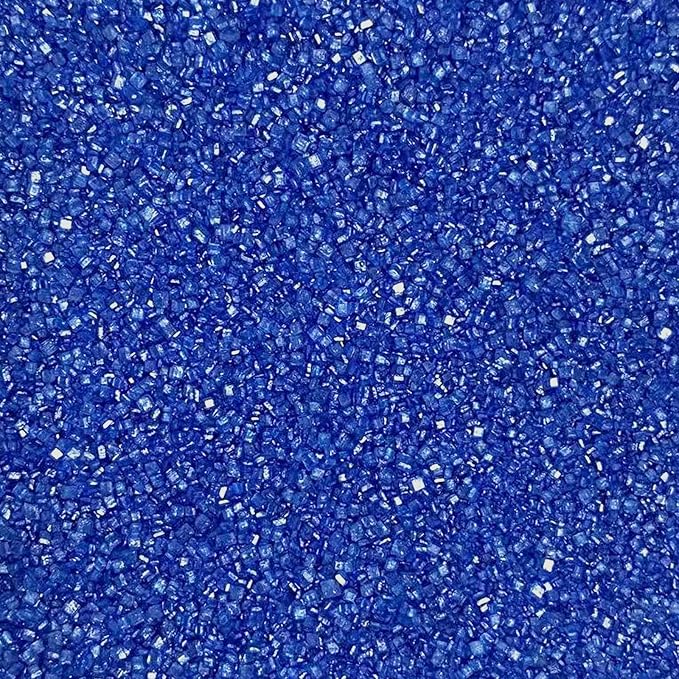 Sentovac Royal Blue Sanding Sugar for Baking Edible Sparkling Coarse Sugar Crystals Sprinkles for Baking Topping Cake Cookie Cupcake Topper Ice Cream Decoration Supplies 3.2 OZ
