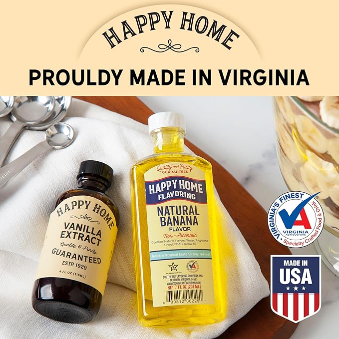 Happy Home Premium Natural Butter Vanilla Flavor - Certified Kosher, 4 oz.