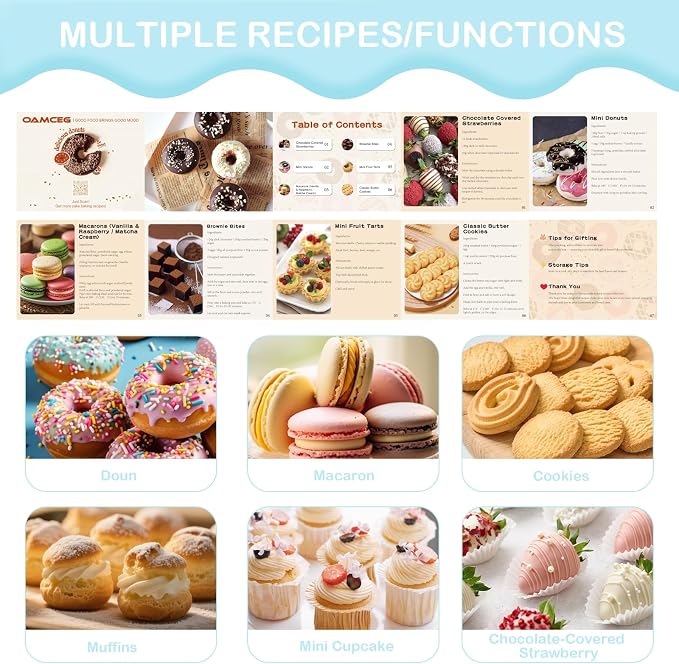 OAMCEG 60 Pack Cookie Boxes with Window, 8x6x2.5 Inch Bakery Treat Boxes for Christmas Holiday Gift Giving, Desserts, Donuts, Pastries-Blue