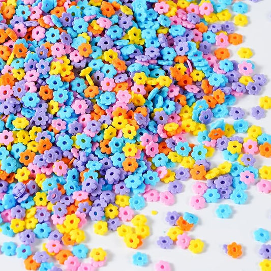 Edible Flowers Sprinkles for Cake Decorating 7 oz Rainbow Flower Blossoms Confetti Pastel Daisy Sugar Sprinkles for Baking Cupcake, Cookie, Donut Dessert Decoration, Wedding Spring Party Supplies