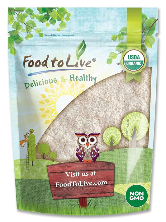 Food to Live Organic Fava Bean Flour, 2.5 Pounds – Non-GMO, Finely Ground, Pure, Raw, Vegan, Bulk. Good Source of Protein & Fiber. Highly Nutritious. Great for Baking Bread, Pizza and Home Made Pasta