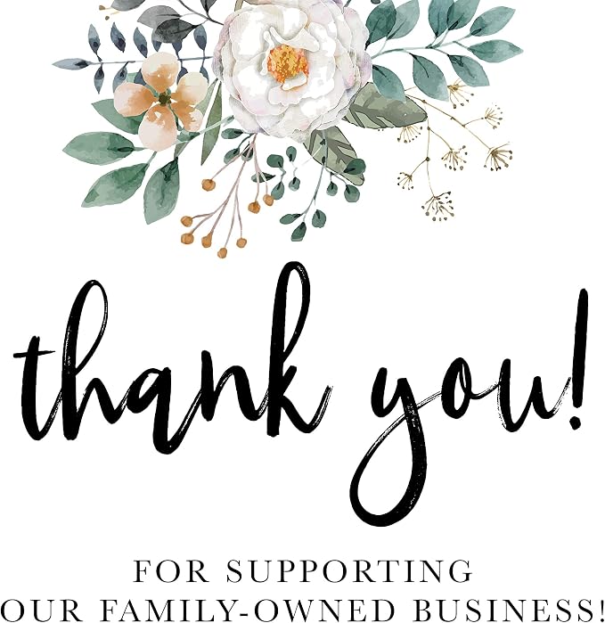 Andaz Press Square Small Business Sticker Labels, 120-Pack, Shopped Online, Supported A Dream, Thank You, Packaging Stickers, Product Labels for Small Business Thank You Stickers