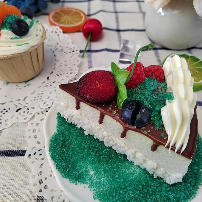 Green Sprinkles for Baking, Green Sanding Sugar Crystals, 4.23 ounces Edible Sparkling Coarse Sugar Sprinkles for Cake Decorating, Cupcake Topper, Cookie Toppings, Wedding Birthday Christmas Supplies