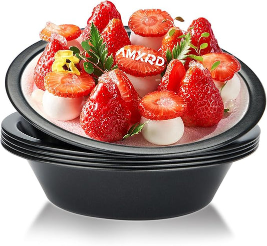 5 inch Mini Pie Pans, 5-Piece Small Round Cake Pan, Reusable Nonstick Carbon Steel Pie Tins for Oven and Instant Pot Baking