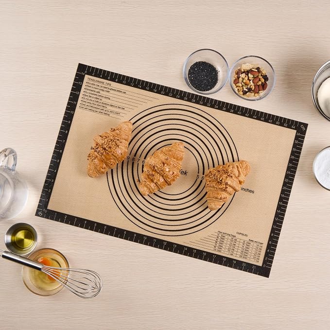 Restaurantware Silicone Baking Mat - 1 Case - 23.6 x 15.7 Inches - Non-Stick Pastry Mat for Dough Rolling - Heat-Resistant, Durable, Anti-Slip Liner - Black