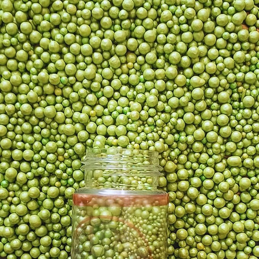 Confect Love Disco Balls Decorative Pearl Sprinkles, Metallic Lime Green, Cake Decorating Balls | Vegan, Gluten-Free, Soy-Free, Dairy-Free, Palm Oil-Free – 4.2 Oz