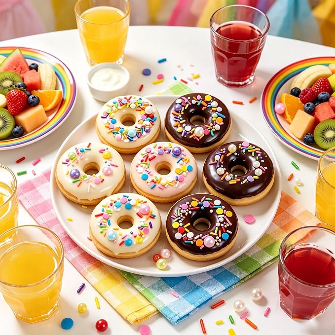 Dazzjoy Rainbow Jimmie Sprinkles, 130g/4.59oz, Edible Confetti Round, Rainbow Pearl Sugar Sprinkles for Cake Decorating, Baking Cake Decoration, Cupcakes, Ice Cream, Birthday Party Holiday Supplies