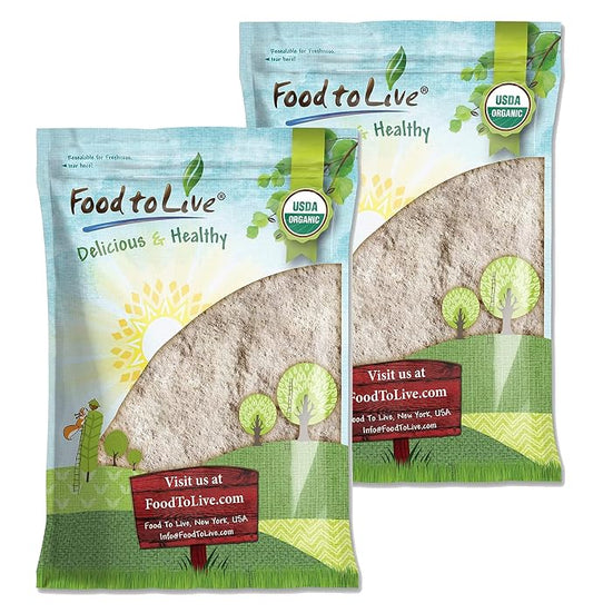 Food to Live Organic Barley Flour, 16 Pounds – Non-GMO, Stone Ground from Whole Hulled Barley, Fine, Kosher, Vegan, Bulk. Rich in Fiber. Perfect for Flour Blends. Great for Baking. Product of the USA.