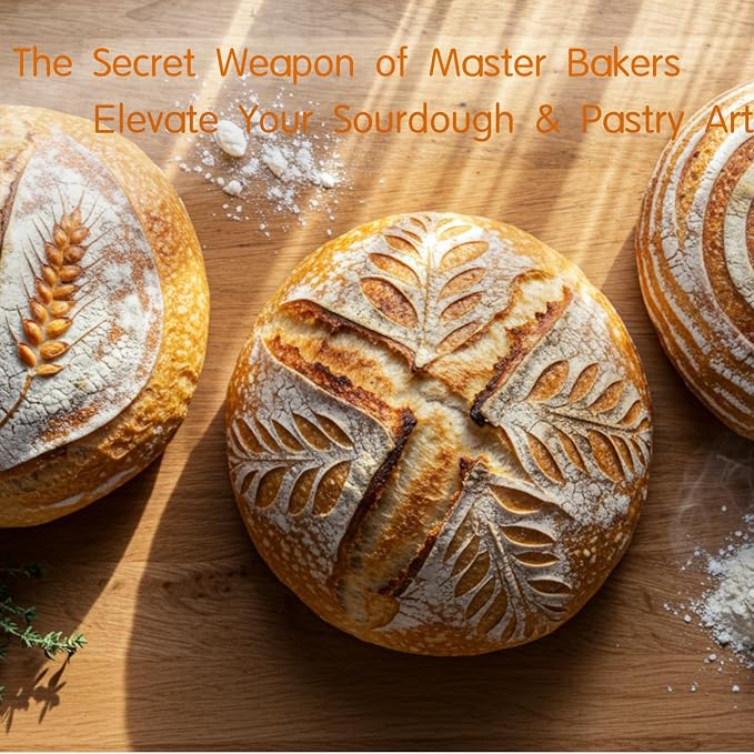 Custom Engraved UFO Bread Lame - Personalized Sourdough Scoring Tool for Artisan Bread Baking, Bread Scorer Tool Set with 5 Professional Stainless Steel Blades, Baker Gift Idea (Design F-Red Pouch)