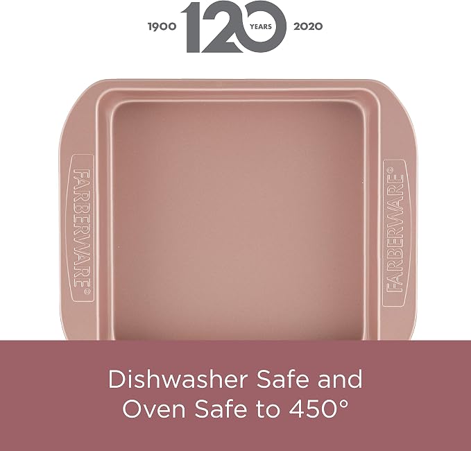 Farberware Nonstick Bakeware, Nonstick Cookie Sheet / Baking Sheet - 11 Inch x 17 Inch, Rose Gold Red