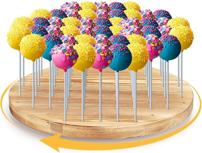 Cake Pop Stand Revolving Cake Pop Holder Round for Weddings Baby Showers Birthday Party Anniversaries Holiday