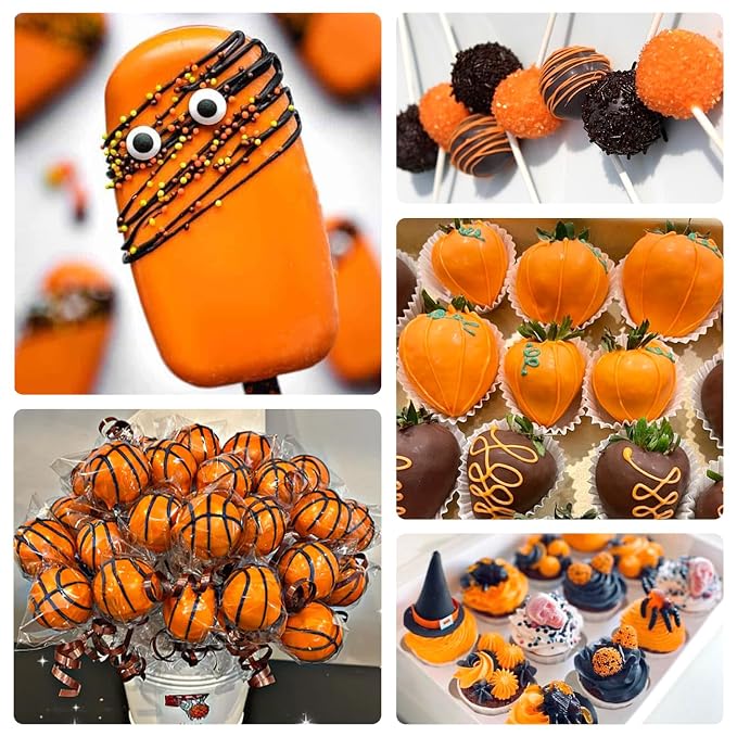 Orange Oil Based Food Coloring for Chocolate, Candy Melts, Donuts, Strawberries, Frosting, Cake, Professional Edible Dye for Baking - 80 Milliliters 2.7 Fl.Oz