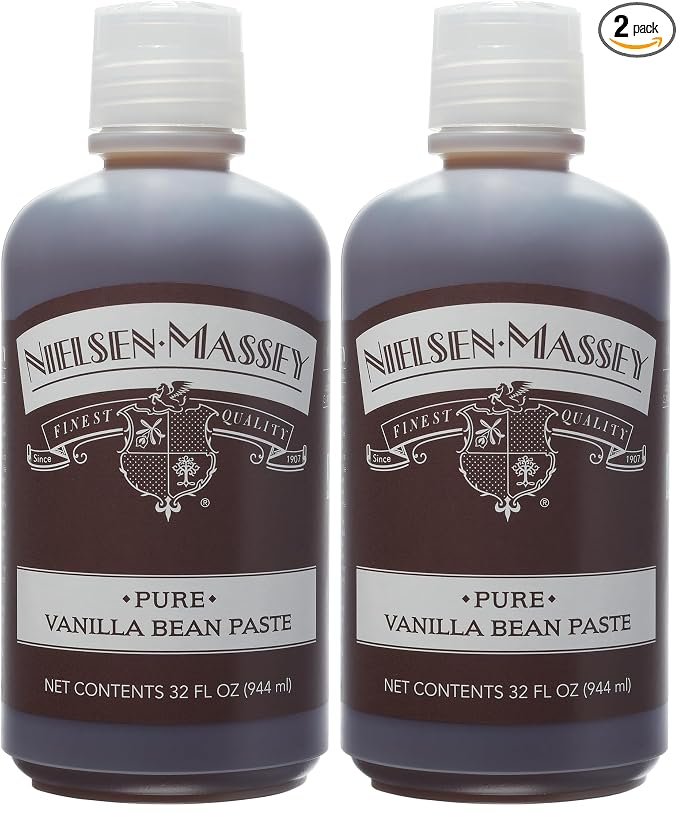 Nielsen-Massey Pure Vanilla Bean Paste for Baking and Cooking, 32 Ounce (Pack of 2)