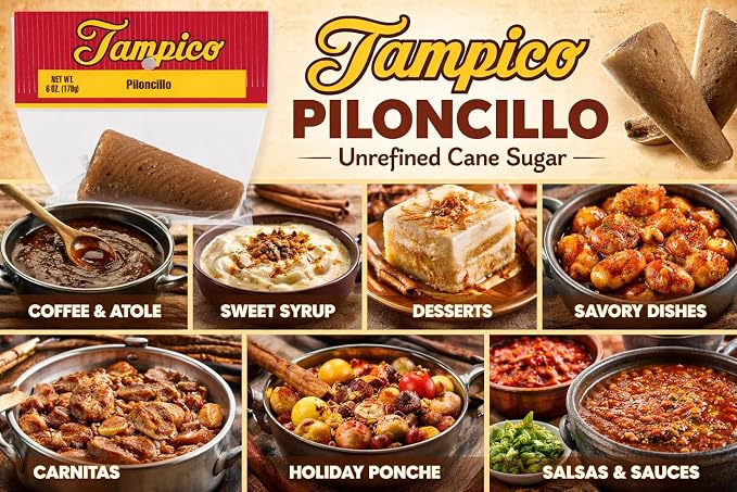 Piloncillo Brown Sugar Cone– Authentic Mexican Cane Sugar - Pure Unrefined Brown Sugar - Traditional Panela -Panocha for Baking, Coffee, Desserts & Mexican Recipes - Top Grade A Quality