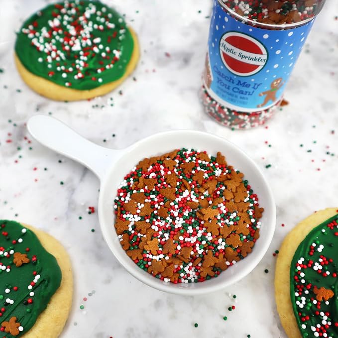 Mystic Sprinkles 4 Cell Sprinkle Assortments (The Gingerbread Man, Petite)