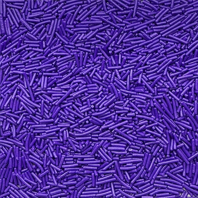 CandiJumpin Purple Jimmy Sprinkles, Purple Sprinkles for Cake Decorating Edible Cake Jimmies Edible Crunchy Jimmies Ice Cream Toppings, Baby Shower Party Wedding Christmas Supplies 3 OZ