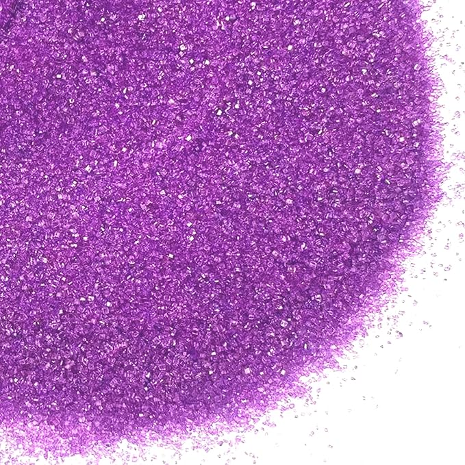 PhilaeEC Purple Sanding Sugar Edible Sparkling Crystals for Baking Cake Decoration Cookie Ice Cream Cupcake Toppers Wedding Party Valentines Halloween Christmas Supplies 5oz
