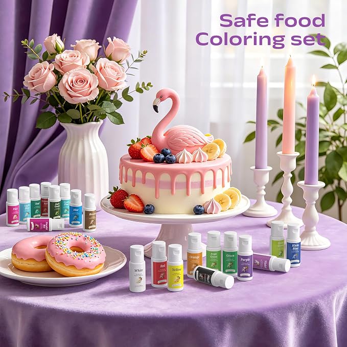 Oil Based Food Coloring for Chocolate,Large Capacity 20Colors Oil Food Dye for Cake Decorating Food Grade Edible Food Dye for Baking,Candy Melts Cookies Fondant - .7 Fl. Oz Bottles