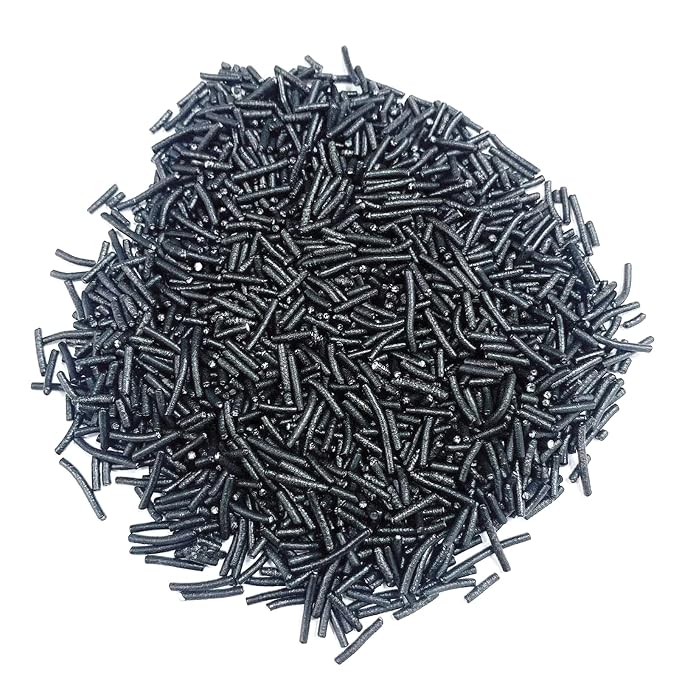 Sentovac Black Jimmies Sprinkles Edible for Cake Decorating Black Sprinkles Sugar Candy Cookie Cupcake Topper Ice Cream Baking Decorations Wedding Halloween Christmas Supplies 3.53oz