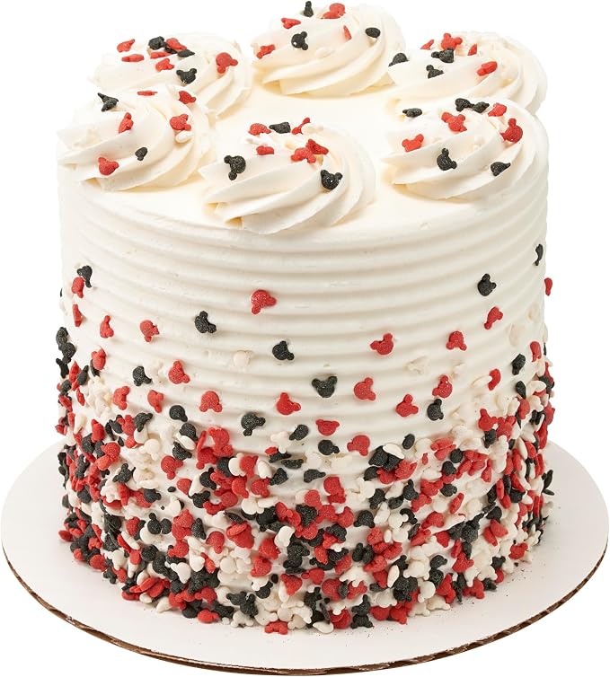 DECOPAC Mickey Mouse Quins, 18oz, Fancy Sprinkles Shaped Like Mickey Mouse, Candy Sprinkles in Handheld Container, Edible Sprinkles For Celebration Cakes, Cupcakes, Cookies