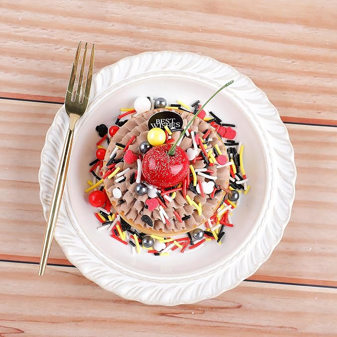 Mouse Sprinkles, Red Black Yellow White Cartoon Pearl Sprinkles Mix, 4.6oz | Classic Cartoon Color Themed Cake Decorations for Baking Topping, Ice Cream, Cookies, Cupcake Topper
