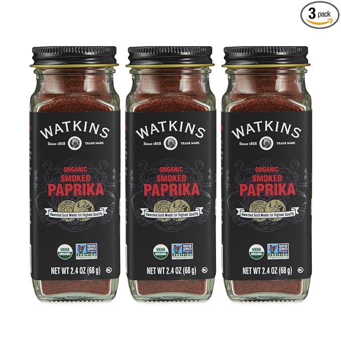 Watkins Gourmet Organic Spice Jar, Smoked Paprika, 2.4 oz. Bottle, 3-Pack