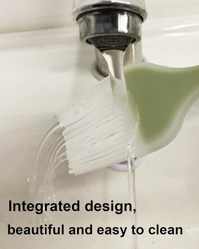 Pastry Brush Silicone Basting Brush for Cooking,2PCS 10+8 in Heat Resistant Food Brushes for Baking, Grilling, Cooking and Spreading Oil, Butter, BBQ Sauce, or Marinade (Green)