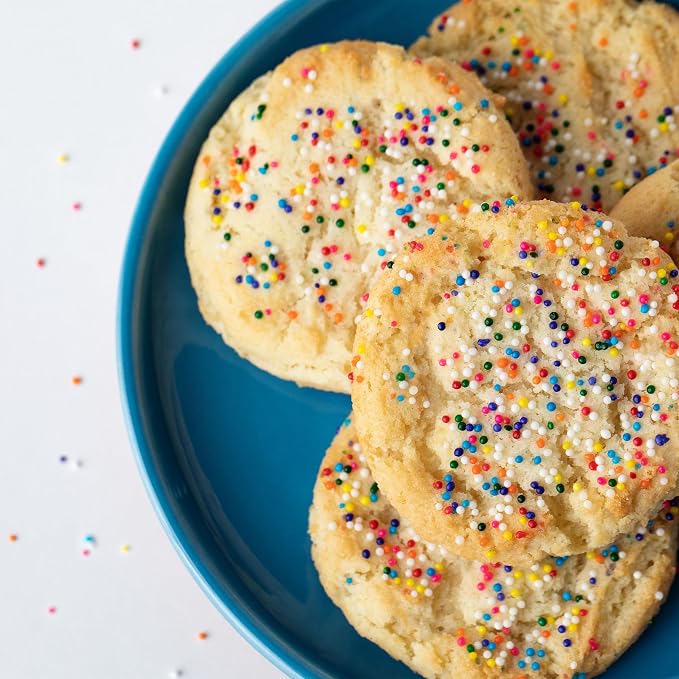Yupik Birthday Cake Sprinkles, 2.2 lb (35.2 oz), Rainbow Nonpareil Sprinkles, Gluten-Free, Kosher, Cholesterol-Free, Sodium-Free, Fat-Free, Ideal for Ice Cream, Cakes & Donuts Decorating
