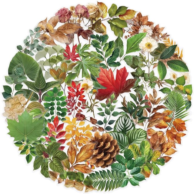 50 Pcs Transparent Green Plant Stickers Vinyl Waterproof Aesthetic Trendy Decals forNature Plant Floral Vintage Craft Colorful,Adults,Water Bottles,Laptop,Phone,Plant Enthusiast(Green Plant)