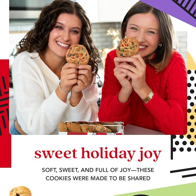 David's Cookies Fresh Baked Candy Cookies Gift Basket – 1lb Gourmet Dessert Tin – Soft and Chewy Sweet and Crunchy Cookies for Holiday, Birthday, Thank You, or Corporate Gift