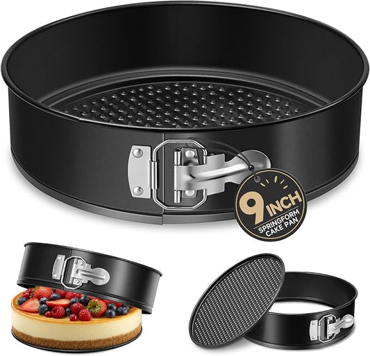 9 Inch Springform Pan, Nonstick & Leakproof | Cheesecake Pan with Removable Bottom, Easy Release for Baking