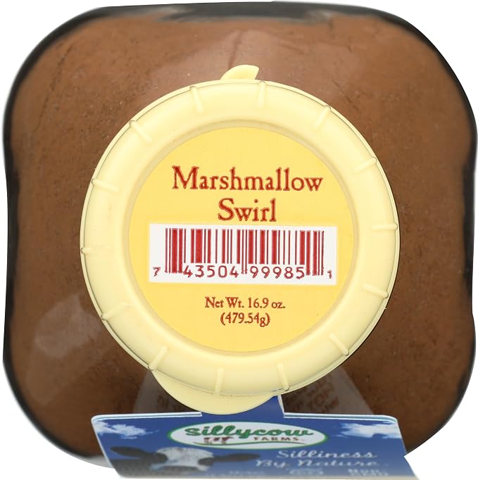 Silly Cow Farms Marshmallow Swirl Hot Chocolate | Gluten-Free | Non-GMO | Hot Cocoa Mix with Dutch Processed Cocoa Powder | Made with Real Ingredients, 16.9 oz Glass Bottle (Pack of 1)