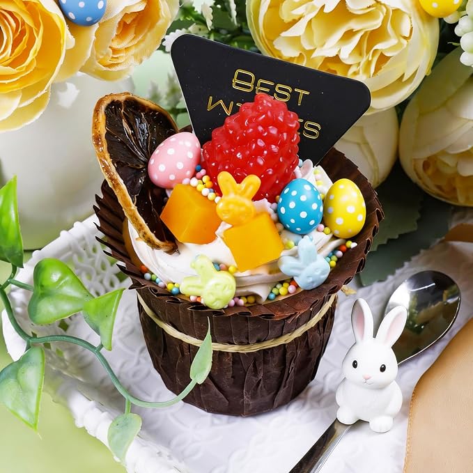 Easter Sprinkles Edible,130g/4.6oz Pastel Sprinkles for Cake Decorating with Easter Egg Carrot Bunny Jimmies and Nonpareils in 5-Cell, Ice Cream, Donuts, Macaron Toppings Supplies