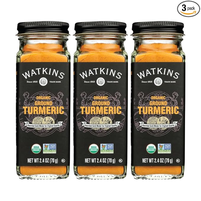 Watkins Organic Turmeric, 2.4 Ounce Jar, 3-Pack
