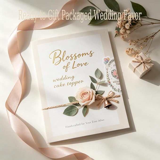 Mr and Mrs Cake Topper, Rustic Wooden Floral