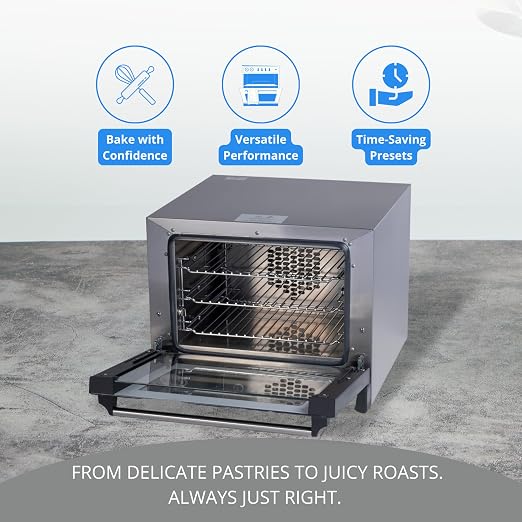 Cadco OV-003 Quarter-Size Commercial Convection Oven, 3 Pan, 120V