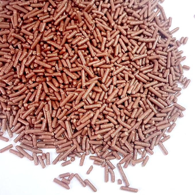 PhilaeEC Chocolate Brown Jimmies Sprinkle Edible Soft Jimmies Sprinkle for Cake Decoration Cupcake Topper Cookie Baking Decorations Halloween Christmas Valentine Supplies 2.75oz/78g