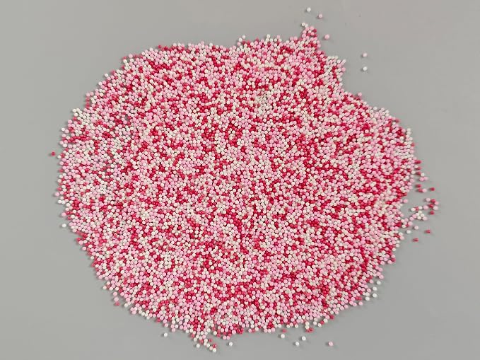 Edible Valentines Sprinkles for Baking,Pink, Red and White Heart,Jimmies,Nonpareils,Sanding Sugar for Love Valentines Day Cake Cookies Cupcake Topper Decorating(4 Bottles)