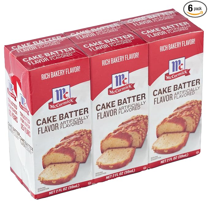 McCormick Cake Batter Flavor, 2 fl oz (Pack of 6)