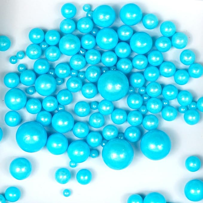 Blue Pearl Sugar Sprinkles 4.58 oz, Blue Sprinkles For Cake Decorating, Blue Sprinkles Edible, Blue Sprinkles For Cupcakes