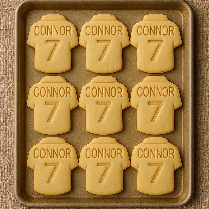 Mostop Custom Soccer Cookie Cutter with Stampers, 3D Love Soccer Cookie Cutter Set, Cake Decoration Tools Birthday Party Supplies Favors